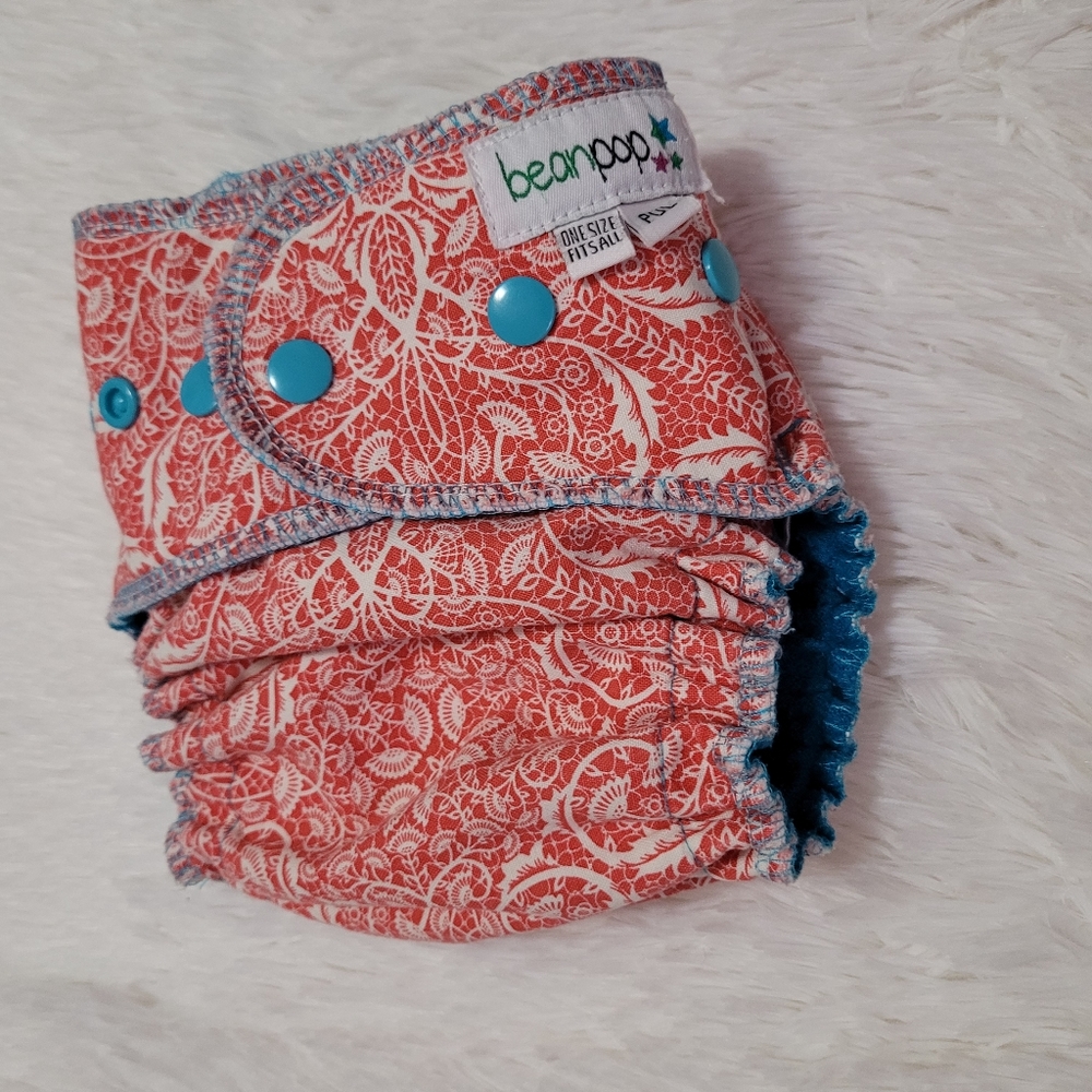 OG Beanpop Floral Print AIO Cloth Diaper